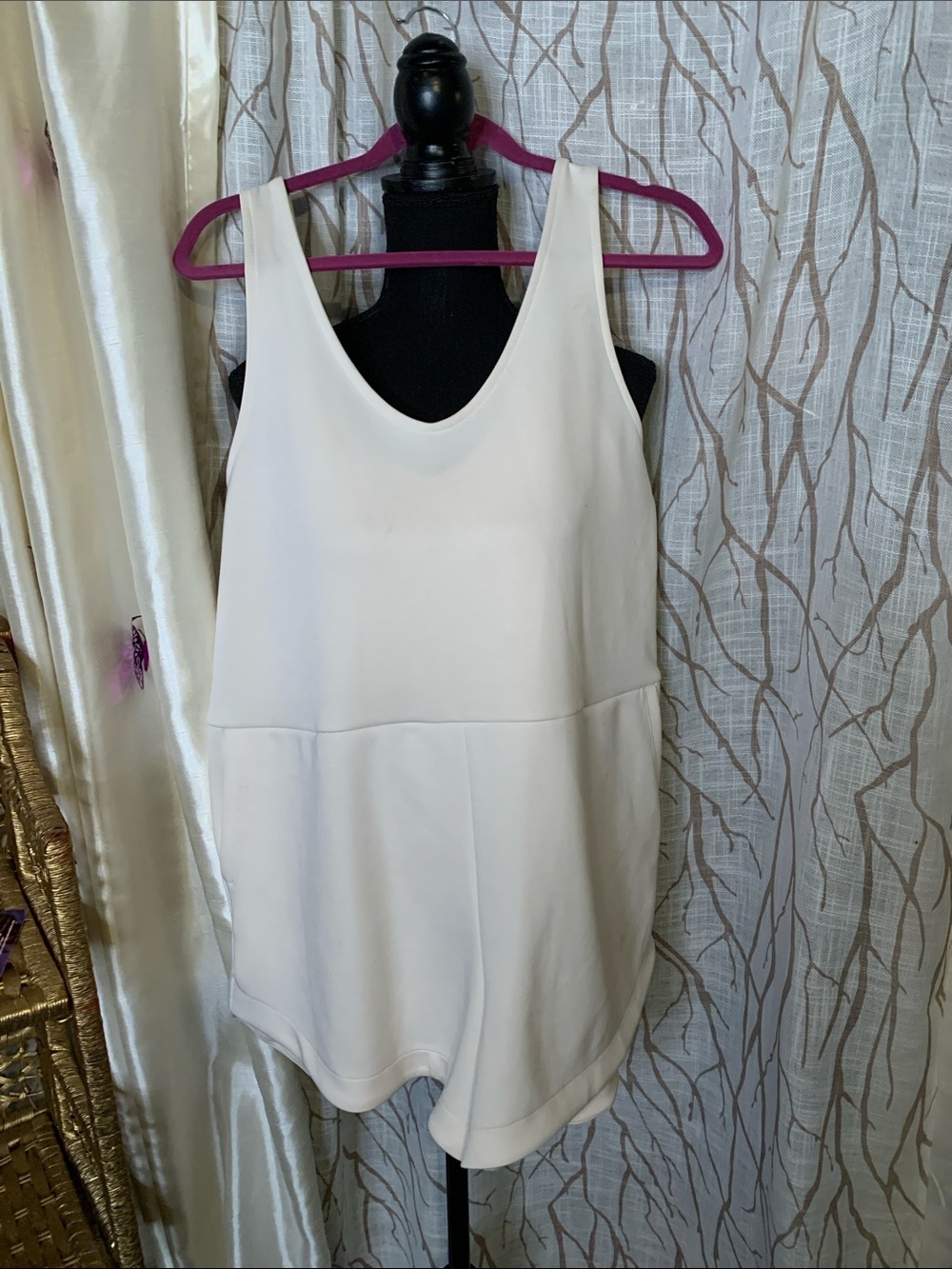 NWT A New Day Soft White Sleeveless Tank Romper